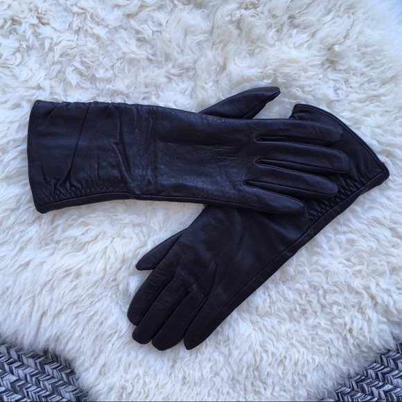 Le Chateau - 100% Brown Leather Gloves - Picture 1 of 3